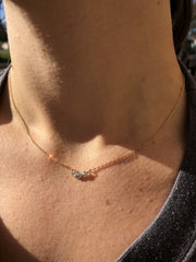 Three Stone Diamond Necklace