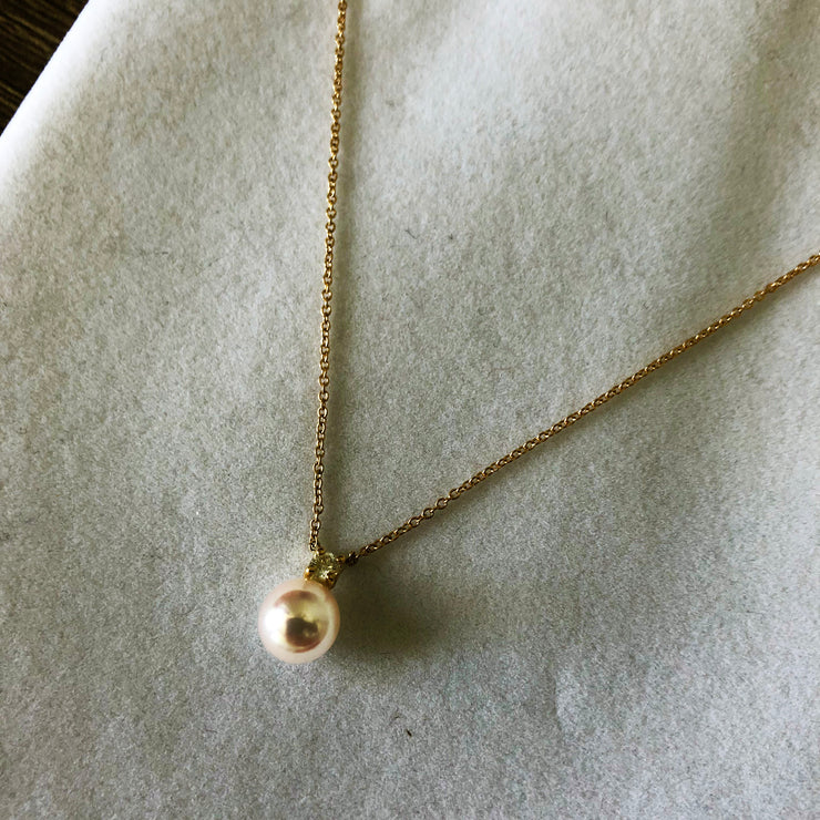 Faro Pearl & Diamond Necklace