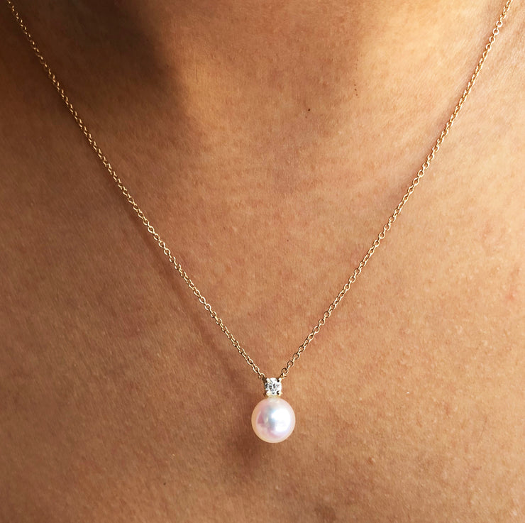 Faro Pearl & Diamond Necklace